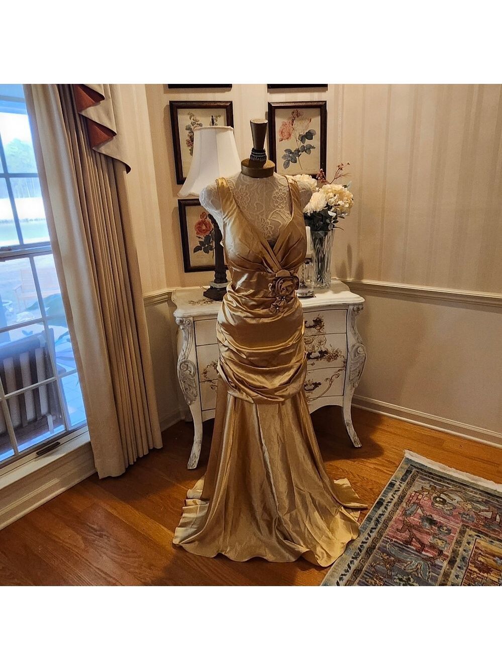 Liquid Gold Hollywood Red Carpet Dress Gown XXL
